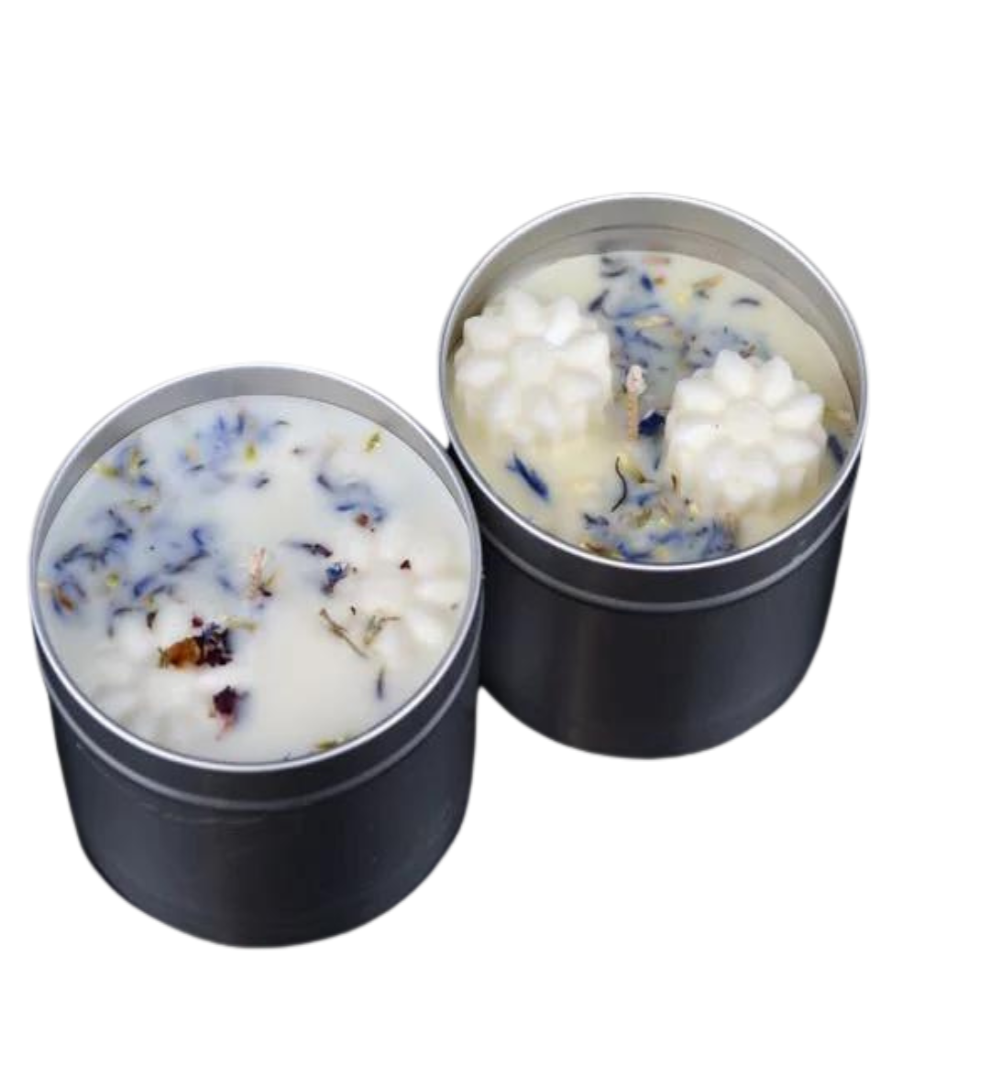Herbal Remedy Botanical Essential Oil Blend Soy Wax Candles in a 225ml Brushed Silver Tin