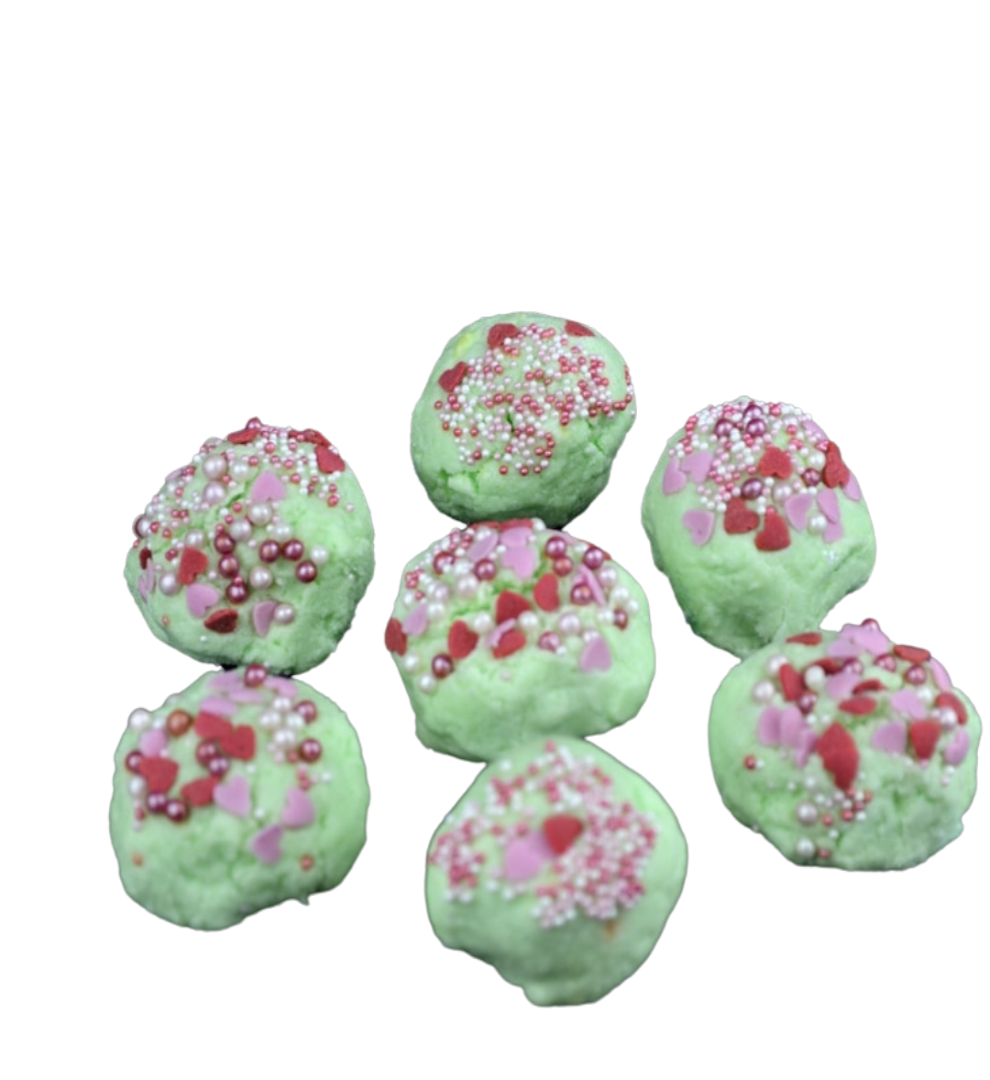 Luxury Handmade Shea and Cocoa Butter Kiwi Twist Bath Creamer with Sugar Sprinkles