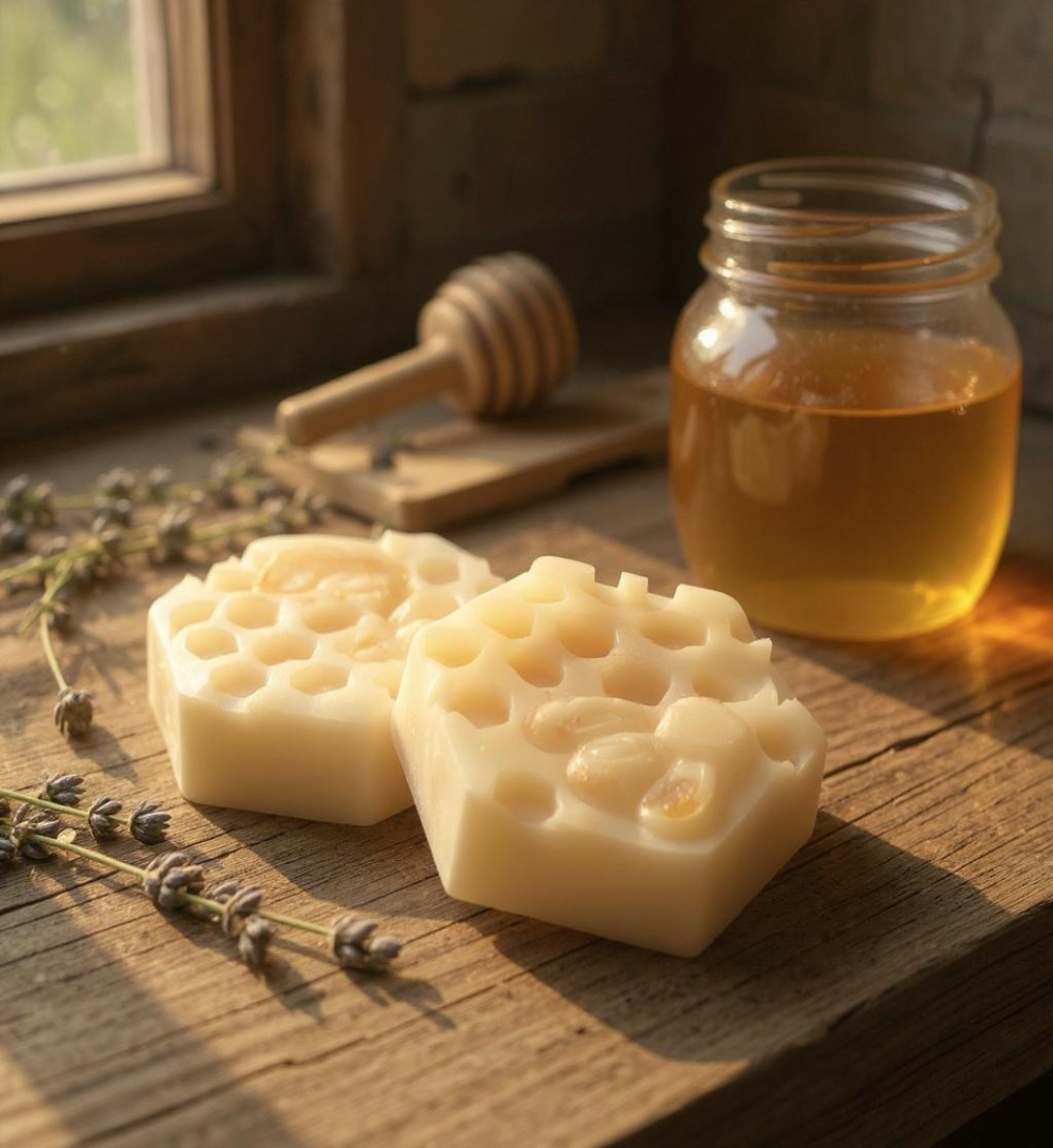 Honey Soap in Sweet Orange Oil, Made with Honey from our Hives