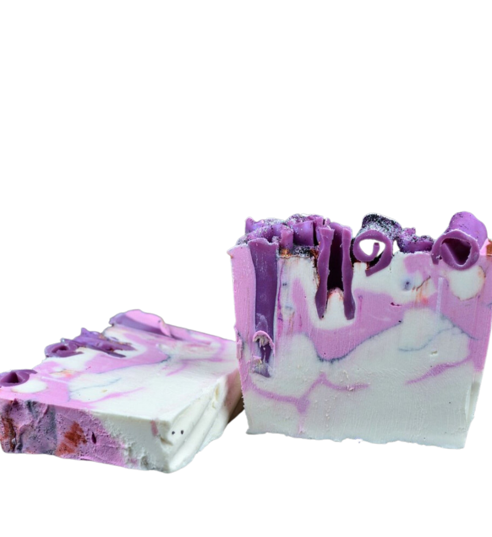 Pomegranate Noir Scented Soap Slice - Vegan - SLS Free - Cold Process Soap