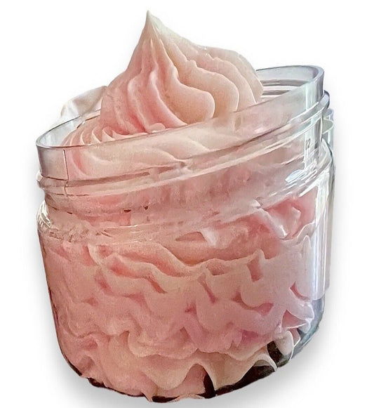 Rose Scented Whipped Luxury Body Butter with Cocoa, Shea Butter and Coconut Oil