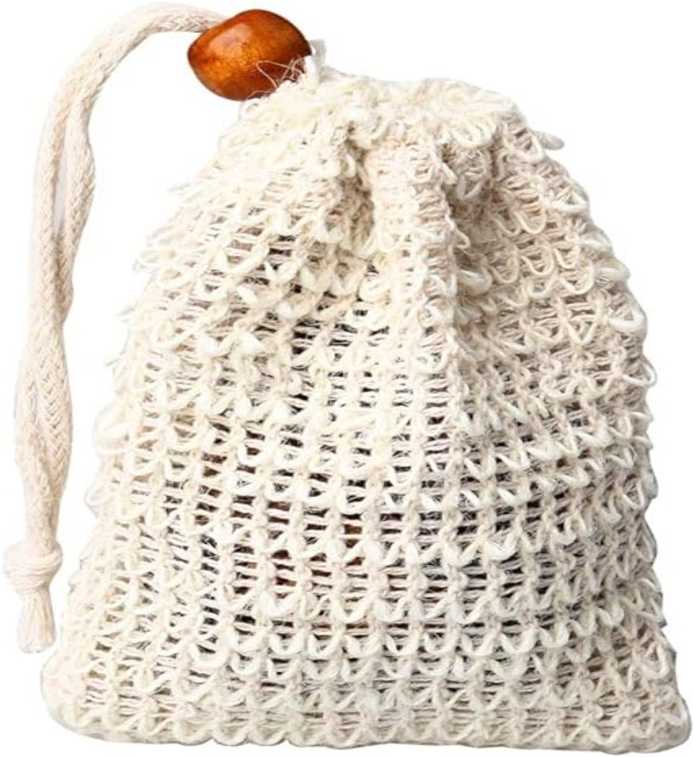 Soap Saver x 2 - Naturally Made Sisal Soap Bag, Lather and Scrub, Soap Lasts Longer