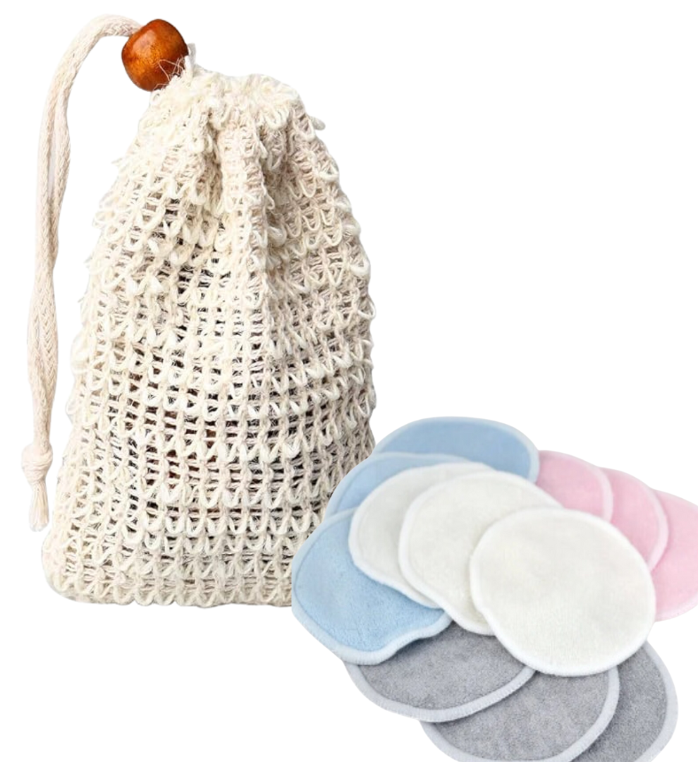 Soap Saver and Eco-Cotton Pads x 12, Plastic Free Gift, Recyclable Gift, Recyclable Packaging, Vegan Gift