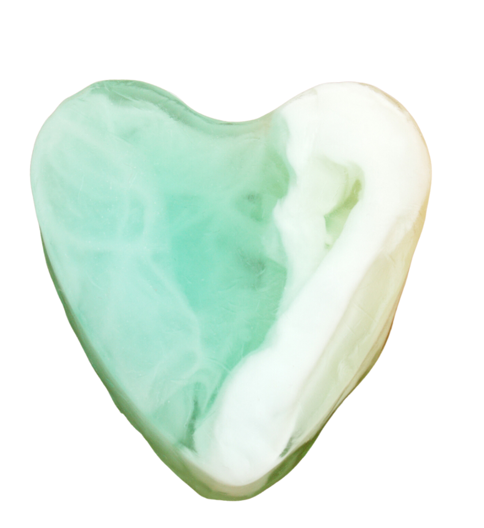 Heart Shampoo Bar in Thai Lime and Mango with Shea Butter, Liquid Gold Oil and Vitamin B5