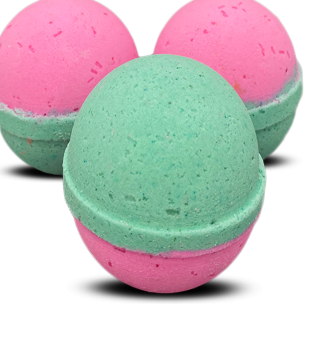 Watermelon Mist Jumbo Bath Bomb with Apricot Oil - Vegan - SLS Free