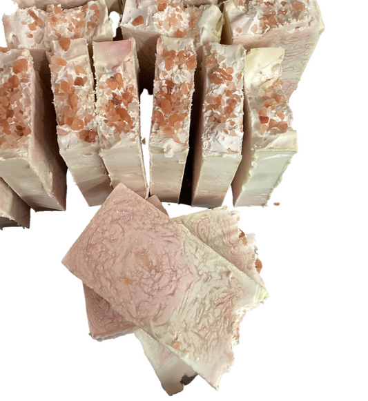 Rose and Pink Salt Cold Process Soap Seconds