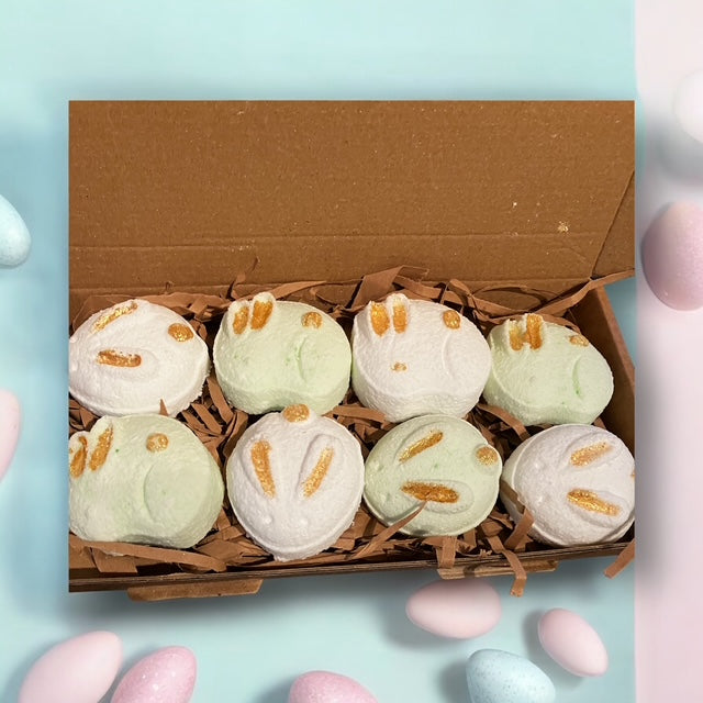 Large Easter Bunny Bath Bomb Box in Coconut and Orange, Basil and Lime