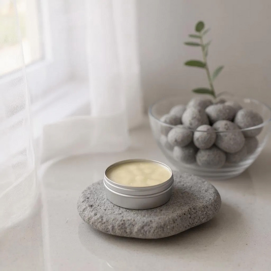 Luxury Beeswax Balm made with Cocoa Butter, Shea, Coconut Oil and Vitamin E with Essential Oils of Vetiver, Patchouli and Pine, Body Balm