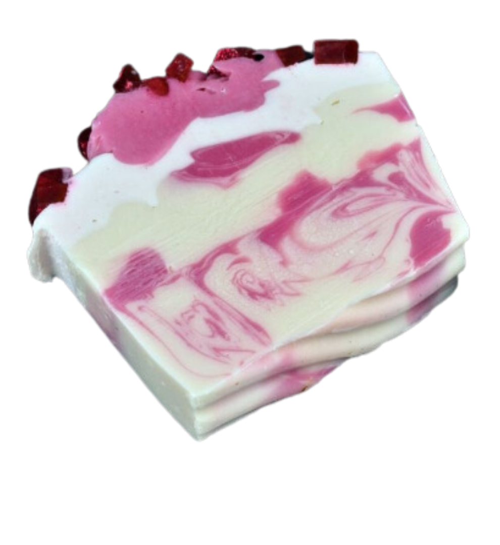Luxury Cherry Pie Soap Slice - Vegan - SLS Free - Cold Process Soap