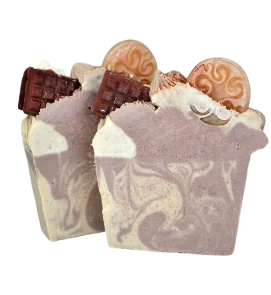 Luxury Chocolate Buttercream Soap Slice - Vegan - SLS Free - Cold Process Soap