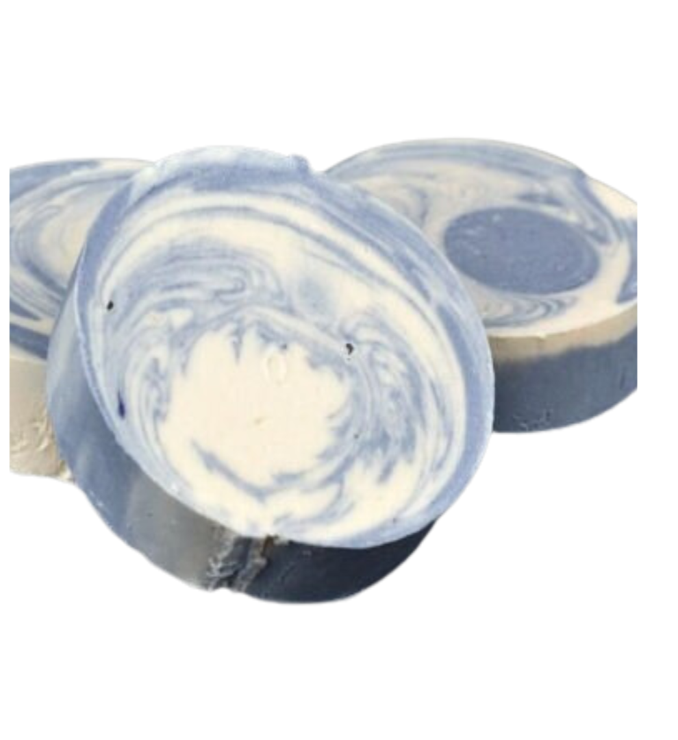 Handmade Cold Process Shampoo Bar with Blue Velvet Perfume and Panthenol in a Travel Tin/Refillable Bar