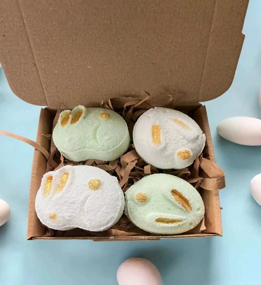 Easter Bunny Bath Bomb Box in Coconut and Orange, Basil and Lime