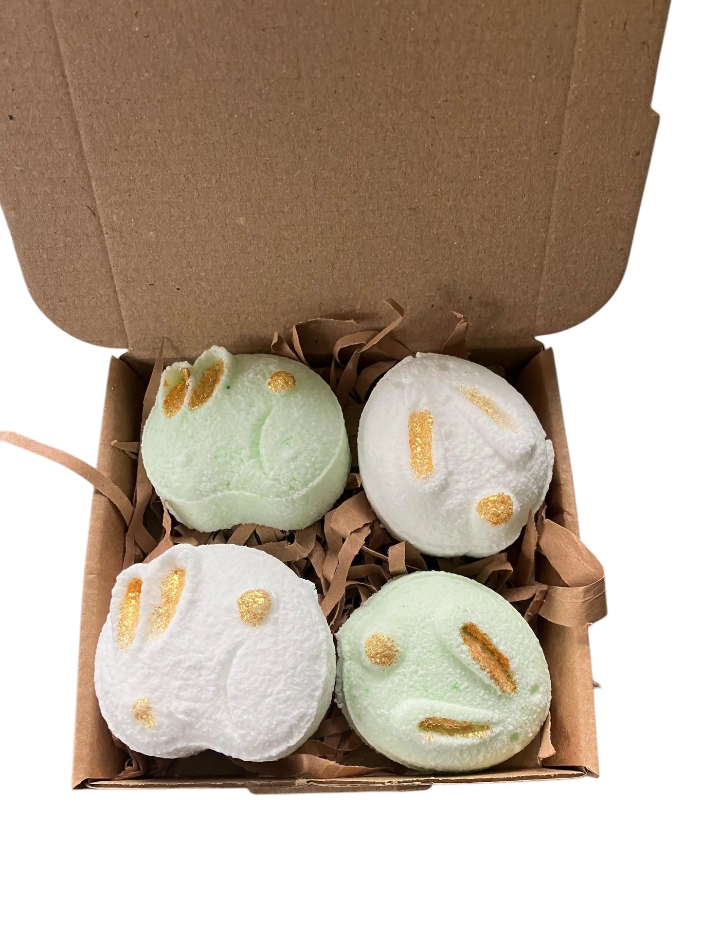 Easter Bunny Bath Bomb Box in Coconut and Orange, Basil and Lime