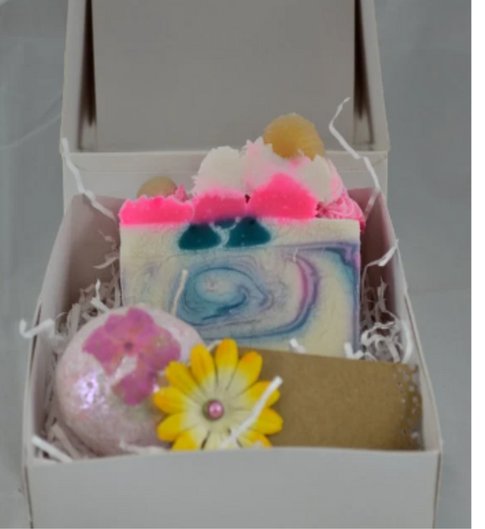 Handmade Mermaid Hollow Soap and Juneberry Creamer Gift Set - Vegan Gift - Natural Gift Set