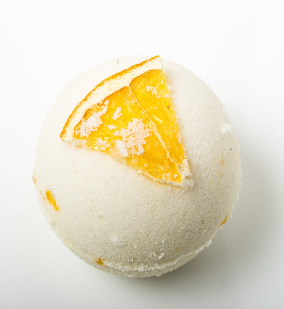 Orange, Basil and Lime Bath Bomb with Nourishing Apricot Kernel Oil