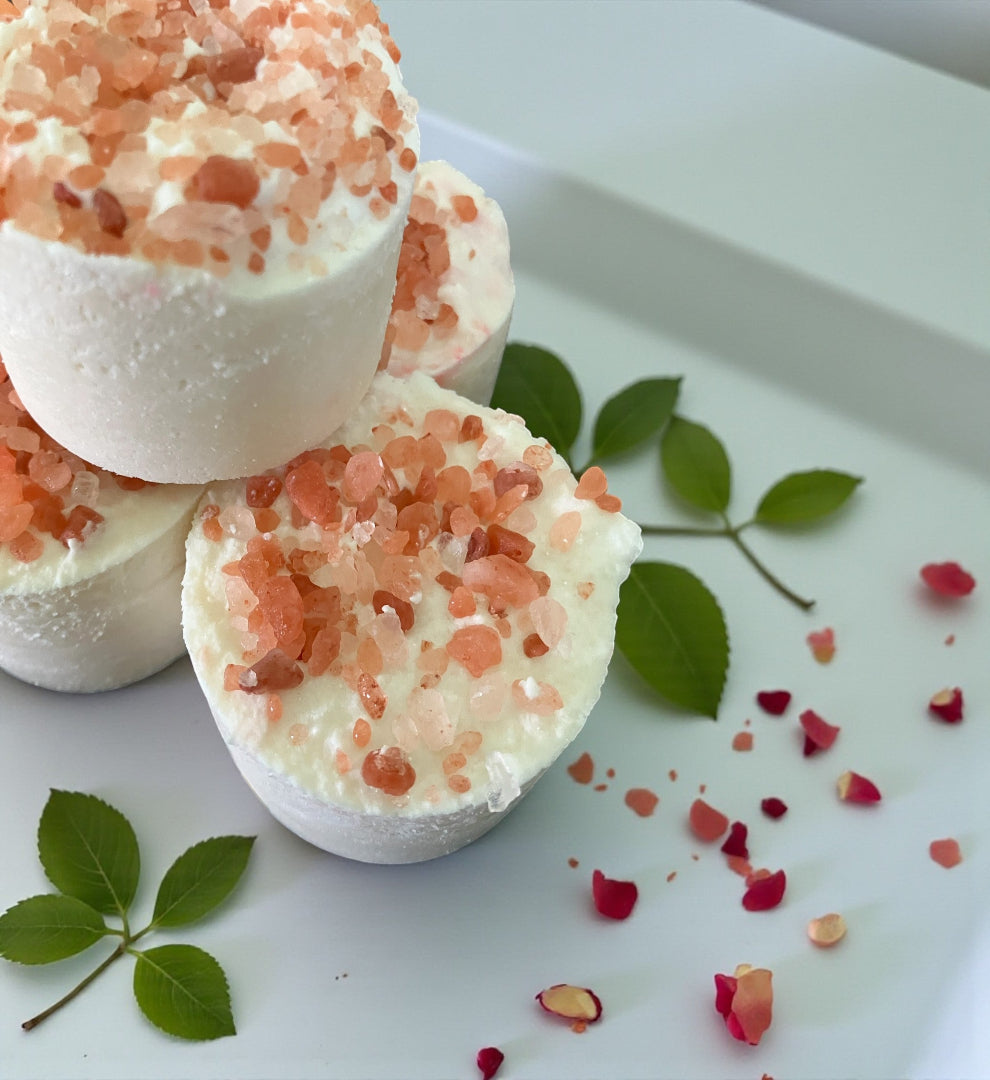 Rose and pink salt facial soap