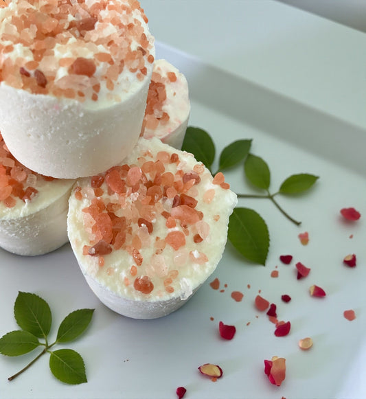 Rose and pink salt facial soap