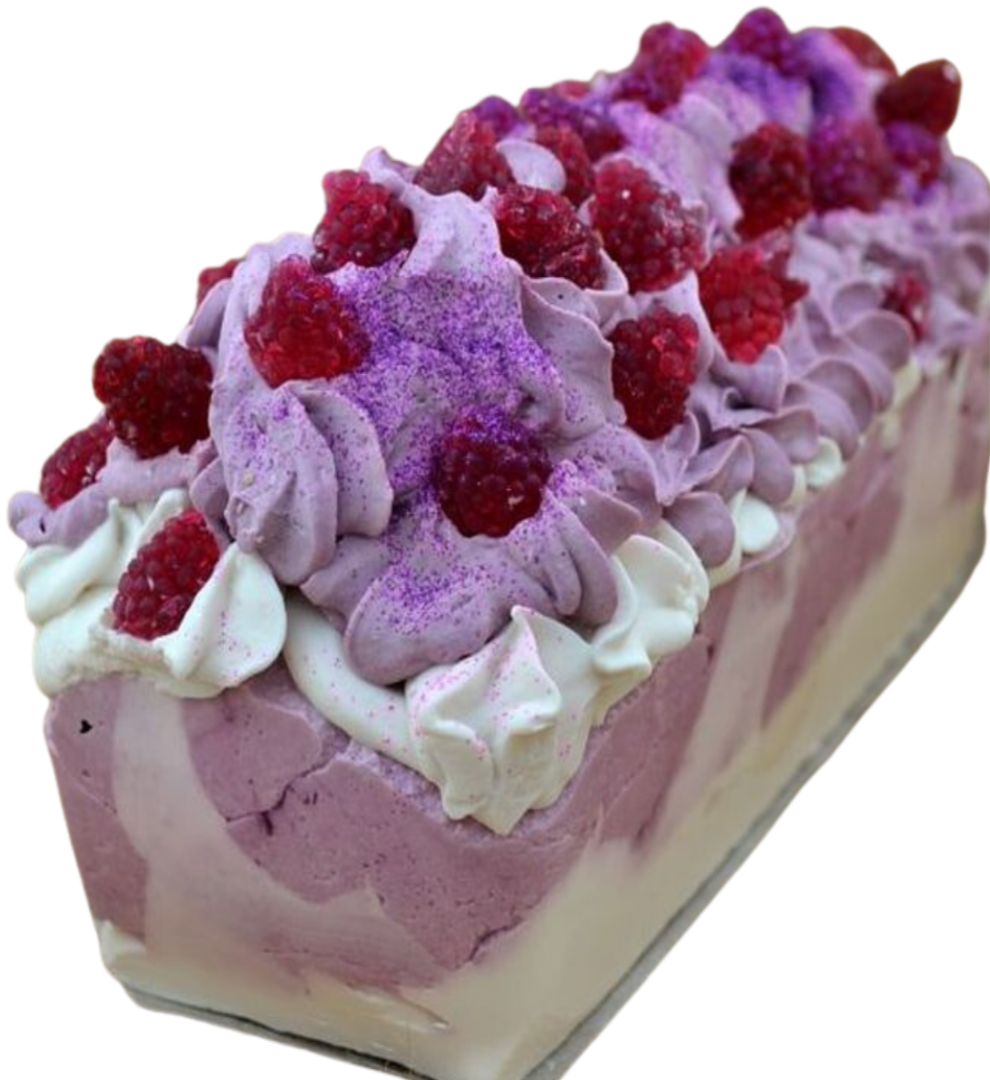 Luxury Raspberry Ripple Soap Slice - Vegan - SLS Free