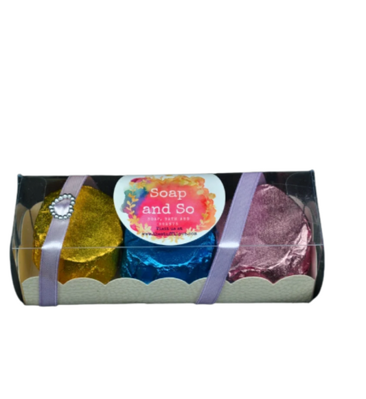Aromatherapy Shower Steamers (3) in a Gift Box, Lavender, Citrus and Tea Tree and Peppermint