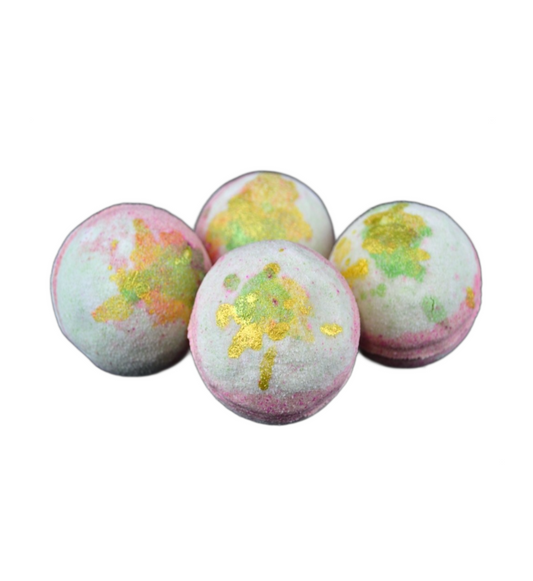 Thai Lime and Mango Jumbo Bath Bomb with Apricot Oil - Vegan - SLS Free - Cruelty Free - Plastic Free