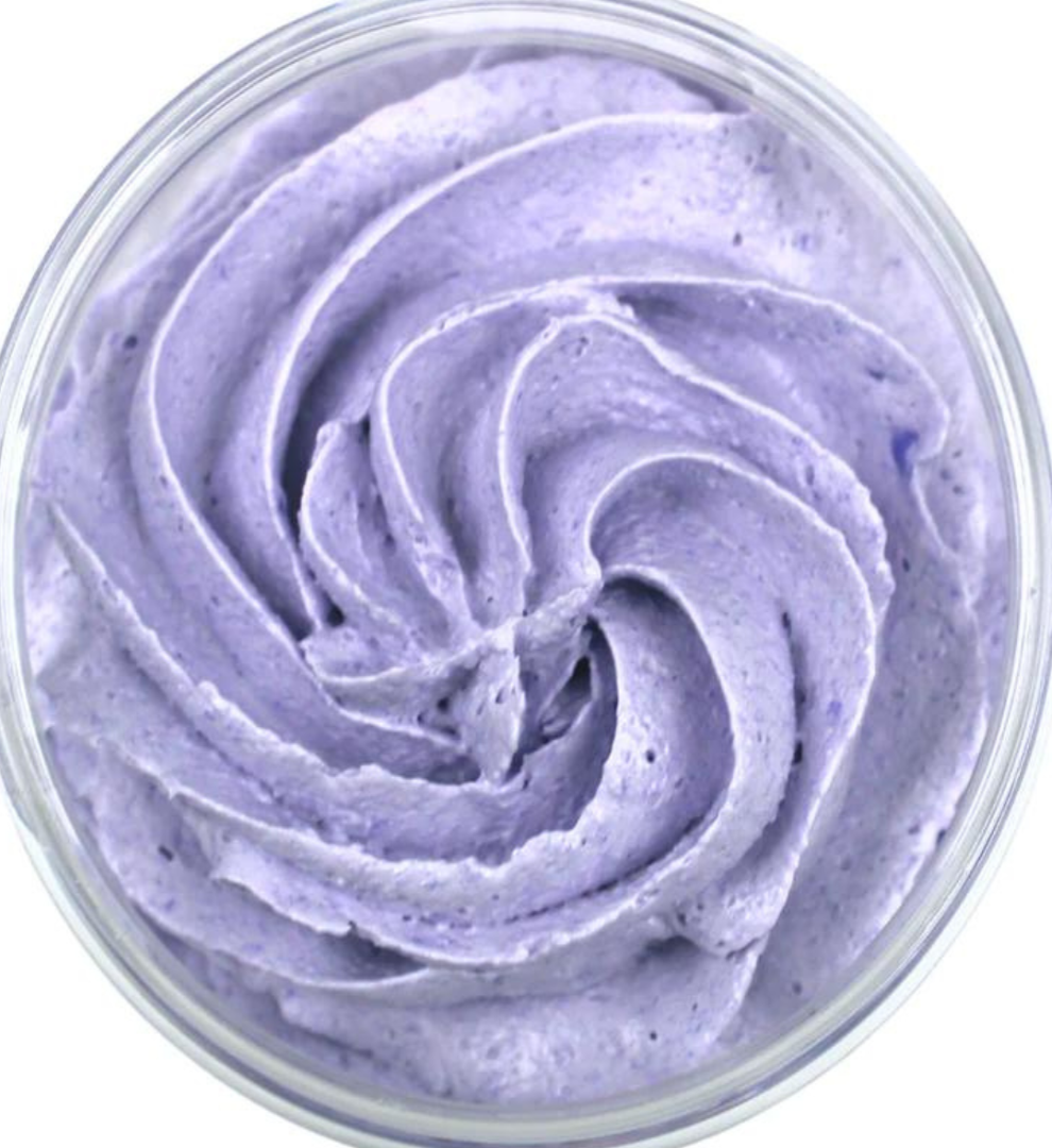 Luxury Parma Violet Whipped Soap with Shea Butter and Sweet Almond Oil