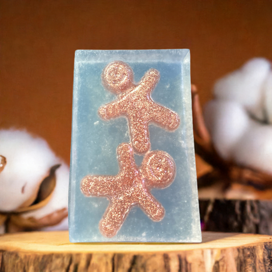 Crystal Clear Gingerbread Soap Bar with Mini Gingerbread Inside - SLS free